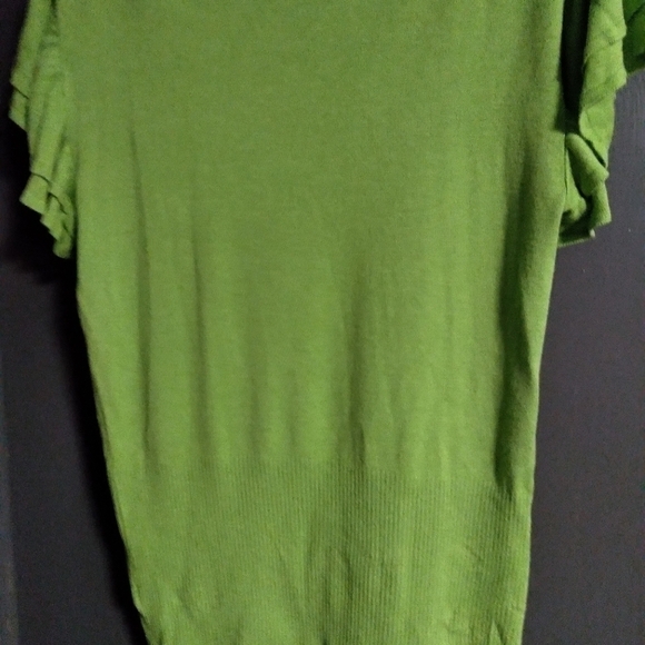 CATO NWT GREEN SHORT SLEEVE WOMENS SWEATER TOP. SIZE MEDIUM - Picture 5 of 7